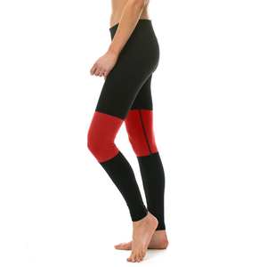 Leggings Deportivos Personalizados para Mujer, Transpirables, Elásticos, Sin Costuras, Cintura Media, para Gimnasio, Entrenamiento, Venta al Por Mayor, Rojo y Negro - Product Image 5