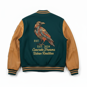 Chaqueta Varsity de Lona con Mangas de Cuero, Bordado Chenille, Personalizada con Letras de Béisbol, Teñida Lisa, para Invierno, Fabricada por OEM - Product Image 4