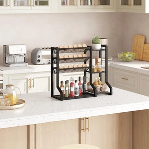 Estante decorativo de metal para especias, perfecto para organizar condimentos, botellas de salsa y artículos esenciales de cocina. Venta al por mayor desde India. - Product Image 3