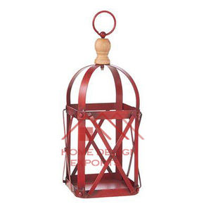 Lanterne à bougie en métal faite à la main, finition or et émail, porte-bougie hurricane - Product Image 3