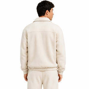 Custom <b>Mens</b> for <b>Sherpa</b> Fleece Breathable Full Zip Stand Collar Casual Winter Bomber <b>Jacket</b> Soft Warm Streetwear Outerwear - Product Image 6