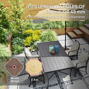 Base per Ombrellone Quadrato in Poliestere, Resistente, 44 libbre, Supporto da Esterno Riempibile fino a 55 libbre per Ombrelloni Quadrati - Product Image 5