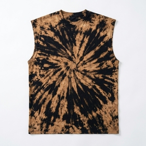 Débardeur Homme Premium 100% Coton Respirant Tie-Dye Streetwear Grammage Lourd Col Rond Personnalisable Effet Délavé Vintage - Product Image 5