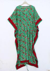 Kaftan vestido de seda Saree Vintage Kaftan bata larga de talla grande Kaftan verano vestido de maternidad - Product Image 3