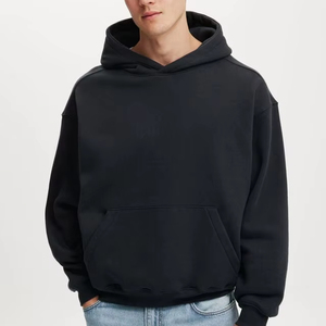 เสื้อฮู้ดดี้โพลีเอสเตอร์เรียบง่ายสำหรับผู้ชาย พิมพ์ลายแบบซับลิเมชั่นตามสั่ง แบรนด์ของคุณเอง เสื้อฮู้ดดี้พูลโอเวอร์ สตรีทแวร์ผู้ชาย เสื้อสเวตเชิ้ตโอเวอร์ไซส์ สั่งซื้อจำนวนมาก - Product Image 1