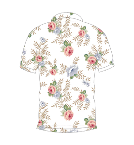 เสื้อโปโลผู้ชายสีขาวพิมพ์ลายดอกไม้วินเทจลำลองแขนสั้นแฟชั่นฤดูร้อน - Product Image 2