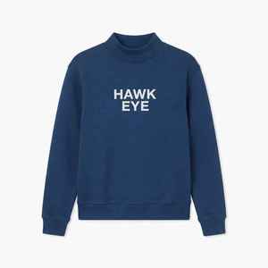 <b>Women's</b> <b>Navy</b> <b>Blue</b> Mock Neck Sweatshirt Long Sleeve Pullover <b>Top</b> Front Letter Print - Product Image 6