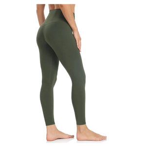 Wholesale High Quality Custom Logo Fitness Gym <b>Tights</b> Quick Dry No Front <b>Line</b> Seamless Soft Nylon High Waist Yoga Leggings Women - Product Image 6