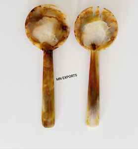 ชุดอุปกรณ์เสิร์ฟสลัดเรซิ่นแท้ 100% สำหรับใช้ในบ้านและโรงแรม พร้อมช้อนไอศกรีมสำหรับเสิร์ฟสลัด - Product Image 5