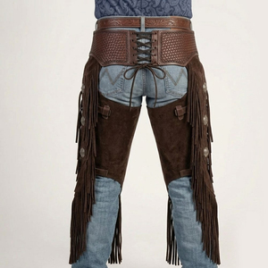 Customized Logo Printing New Arrival Accessories Waterproof and Breathable Online Sale Suede Leather <b>Chaps</b> - Product Image 2