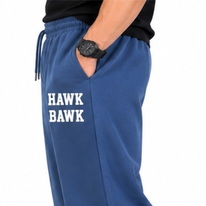 Custom <b>Men</b> Casual Drawstring <b>Trousers</b> <b>Elastic</b> Waist Sweatpants Casual Loose Fit Embroidered Letter Right Leg For Everyday Street - Product Image 6