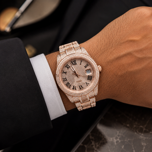 Reloj Mecánico con Incrustaciones de Moissanita, Esfera Redonda de Acero Inoxidable, Analógico, Regalo de Cumpleaños para Hombre - Product Image 5