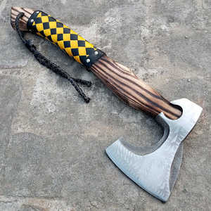 Hache Viking Industrielle de Haute Qualité, Gravée sur Bois, en Acier à Haute Teneur en Carbone, en Promotion - Product Image 3