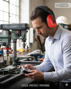 Orejeras Clásicas Karam EP21 ABS Reutilizables No Plegables con Diadema para Aplicaciones Aeroespaciales, Intrínsecamente Seguras - Product Image 4