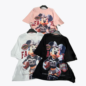 Camiseta Corta Oversize de Algodón 100% para Mujer, Estilo Casual, Transpirable, Antiarrugas, Hombros Caídos, Tejido de Punto de 220g, ¡Gran Venta! - Product Image 1