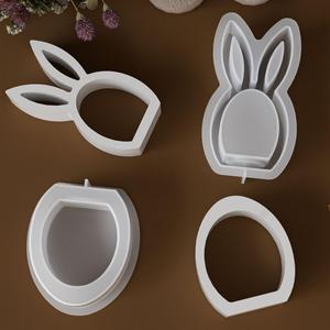 Nuevo Molde de Silicona para Velas de Pascua, Portavelas de Conejo y Huevo, Molde de Yeso para Velas - Product Image 4
