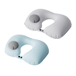 Almohada de Viaje en Forma de U de Color Sólido, Inflable, Ligera, con Soporte Uniforme para Viajes y Hogar - Product Image 1