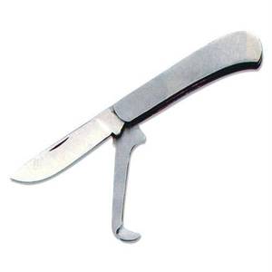 Cuchillo de Castración Ajustable Plegable Newberry, Acero Inoxidable, Reutilizable, Herramienta Veterinaria, Dos Tamaños de Cuchilla, Ganado Vacuno, Caprino, Líquido en Vivos - Product Image 1