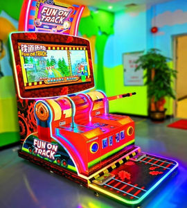 Machine de jeu d'arcade Fun on Track, luxe, 2 joueurs, fonctionnant à pièces, simulateur d'aventure ferroviaire électronique pour enfants - Product Image 4