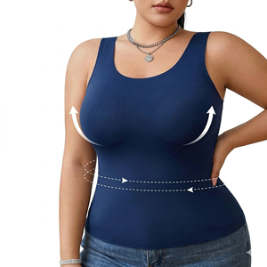 Blusa sin Mangas con Cuello Cuadrado, Color Negro, Abotonada, Sexy, Ajustada, Ecológica, 100% Poliéster para Mujer - Product Image 1