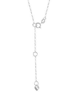 Hello Kitty collana pendente con Silhouette di diamanti (1/20 ct. T. w.) in oro bianco e rosa 10k, estensore 16 "+ 2" | Macacy's - Product Image 4