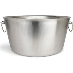 Seau à glace rond en métal argenté brillant, fait main, pour champagne et vin, avec poignée, pour table - Product Image 6