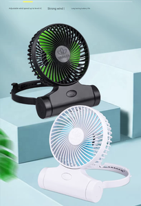 Ventilateur de cou portable HADATA pliable et détachable, rechargeable par USB, sans pales, silencieux, 5 vitesses, en plastique - Product Image 2