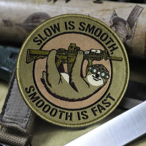 Smooth Is Fast Morale Tactical 3D Glitter Heart Embroidered Hook Loop <b>Patches</b> for <b>Backpacks</b> and Hats - Product Image 4