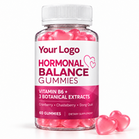 Gummies OEM en gros pour l'équilibre hormonal féminin, soutien du confort menstruel et de l'humeur, vitamine B6, végétaliennes, 60 pièces