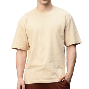 Custom Logo High Quality 100% Cotton Breathable Oversized T-Shirt Heavy Fabric <b>Weight</b> Heat-Transfer Printing <b>Blank</b> Solid Pattern - Product Image 1