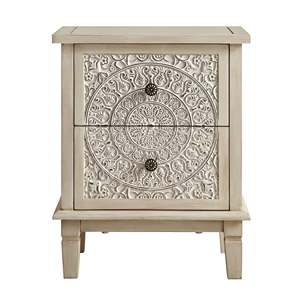 Mueble de Salón Tradicional de Madera Maciza con Diseño Floral Tallado para Uso en el Hogar y Hoteles - Product Image 2