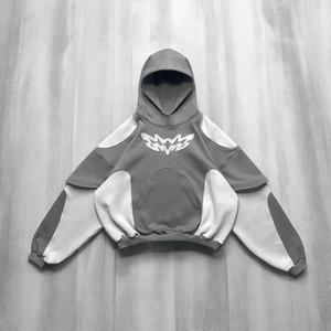 เสื้อสเวตเตอร์แบบสวมหัวแบบมีฮู้ดแบบมีแจ็คโอเวอร์ไซส์แนวสตรีทฮิปฮอปแนวสตรีทไฮสตรีทสำหรับผู้ชาย - Product Image 3