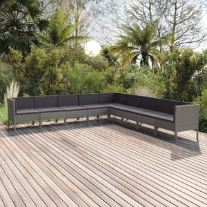 Ensemble de salon de jardin gris anthracite - Product Image 1