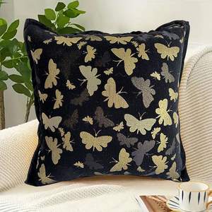 <b>Vintage</b> 45cm Butterfly Throw Pillow Cover Floral Monarch Cushion Case for <b>Sofa</b> <b>Bed</b> for Living Room Home Decor - Product Image 2