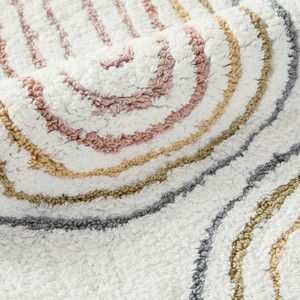 Tapis de bain en coton rayé, rectangulaire, style moderne, super doux, antidérapant, avec dos en caoutchouc, pour la maison et l'hôtel - Product Image 6