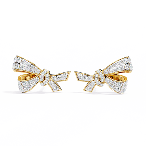 Aries Jewel Classic Design Round Cut Lab Grown Diamond 14K Gold IGI Certified <b>Earring</b> <b>Tops</b> for Gift Party & Anniversary - Product Image 1