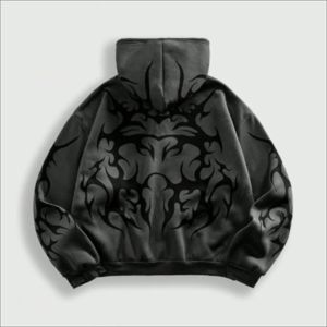 ODM Sweat à capuche zippé en polaire de haute qualité, coupe oversize, style streetwear, délavé à l'acide, effet soleil, personnalisable avec marque privée, brodé, collection automne - Product Image 2