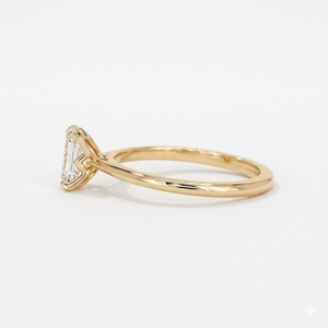 Anillo de Compromiso Clásico VBSR-20 Listo para Enviar, Anillo de Esmeralda Cultivada en Laboratorio de 3 Quilates, Color E, Claridad VVS2, Anillo de Boda, Joyería Fina para Mujer - Product Image 5