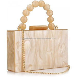 Nouvel Arrivage Pochette de Soirée en Résine Artificielle, Design Unique Personnalisé, Sac à Main de Mariage Tendance Fait Main avec Motif Original - Product Image 6