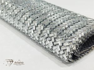 Lámina de Cristal Color Durazno Claro A-2158 – Lámina de Malla de Cristales de Primera Calidad para Prendas, Vestidos de Novia, Manualidades y Joyería - Product Image 1