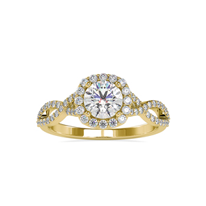 Bague de fiançailles en diamant taille cœur cultivé en laboratoire, or blanc 14 carats plaqué rhodium, bijoux de mariage directement de l'usine pour occasions festives - Product Image 4