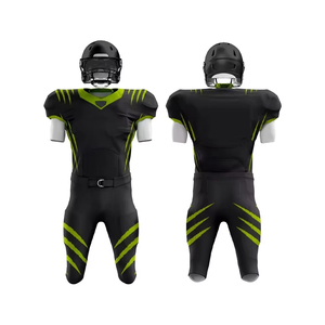 Ensemble d'uniformes de football américain en maille respirante grande taille à manches courtes 100 % polyester pour le sport - Product Image 2
