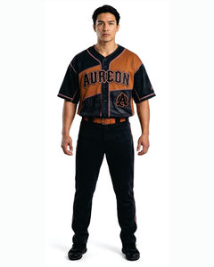 Camiseta de Béisbol Estampada para Hombre, Manga Corta, Absorbente de Humedad, Poliéster, Uniforme Deportivo, Corte Regular, para Todas las Temporadas - Product Image 1