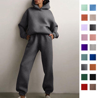 Ensemble 2 pièces de survêtement tendance streetwear personnalisable pour femme, coupe oversize en molleton bouclette – Meilleures ventes