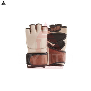 Nouveaux gants de combat demi-doigts en cuir respirant pour la boxe, le kick-boxing et l'entraînement MMA - Product Image 2