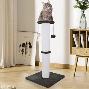 <b>Cat</b> <b>Scratching</b> <b>Post</b> 34 Inches Heavy Duty and Thicker <b>Cat</b> <b>Scratching</b> <b>Post</b> Cotton Rope with Hanging Ball and Mice <b>Scratching</b> <b>Post</b> - Product Image 1