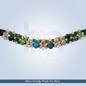 Diadema de Lujo para Caballo con Cristales en Forma de U, Multicolor, Accesorios para Brida de Doma, Artículos Ecuestres - Product Image 3