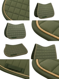 Tapis de selle matelassé vert olive pour chevaux, respirant, pour le saut d'obstacles et le dressage, avec logo personnalisé, fournisseur OEM, exportateur - Product Image 6
