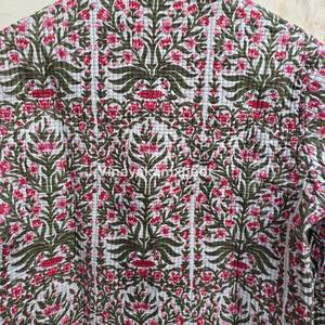 Chaqueta Acolchada de Algodón con Bordado Floral, Reversible, Estilo Boho, Impresión a Bloques, Ecológica, Venta Caliente 2026 - Product Image 5