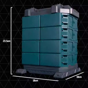 SJL-PD007 Mecha Hangar Dock <b>Display</b> <b>Case</b> <b>Model</b> Kit 1/144 1/100 Scale Modular Stackable Maintenance Bay Diorama Garage - Product Image 4